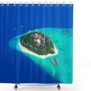 Personality  Tropical Island At Maldives Shower Curtains