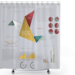 Personality  Set Elements Of Infographics Shower Curtains