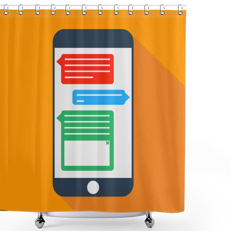 Personality  Phone Sending  Messages Icon Shower Curtains