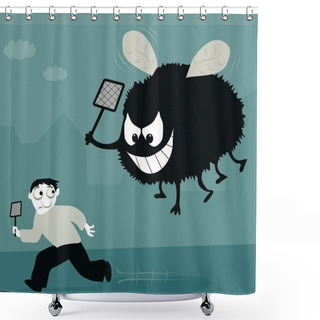Personality  Revenge Of The Fly Shower Curtains