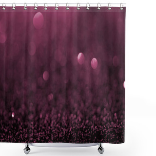 Personality  Abstract Background With Purple Glitter And Bokeh Shower Curtains