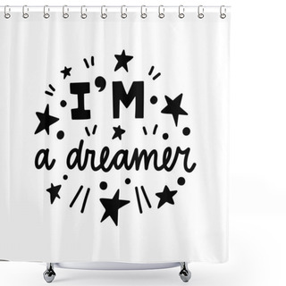 Personality  Vector Typography Poster Shower Curtains