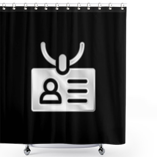 Personality  Accreditation Silver Plated Metallic Icon Shower Curtains