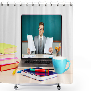 Personality  Online Education Concept Shower Curtains