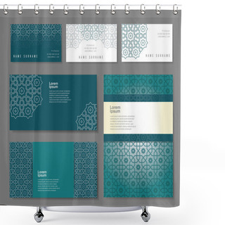 Personality  Set Of Templates In Arabic Shower Curtains