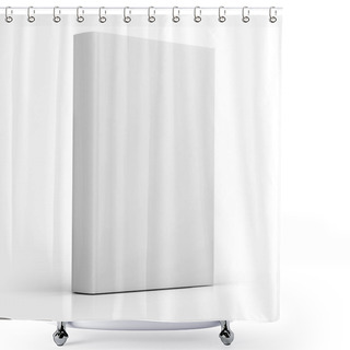 Personality  Blank Book Cover Over White Background Shower Curtains
