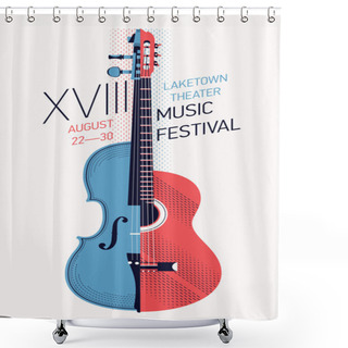 Personality  Music Festival Poster Shower Curtains