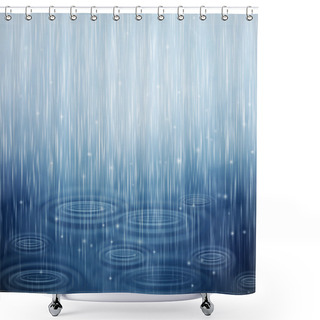 Personality  A Rainy Day Shower Curtains