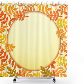 Personality  Autumn Leaves And Round Frame Shower Curtains