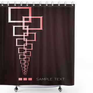 Personality  Vector Background With Squares. Shower Curtains