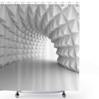 Personality  Architecture Tunnel With Light Background Shower Curtains
