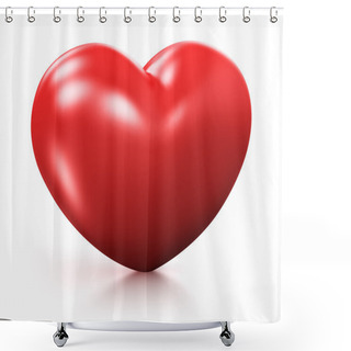 Personality  Red Heart Shower Curtains