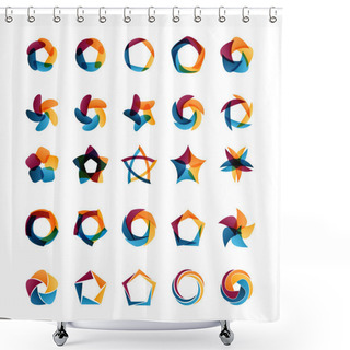 Personality  Logo Templates Set. Shower Curtains