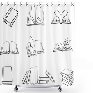 Personality  Book, Textbook, Library, Literature, Page Shower Curtains