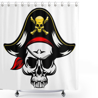 Personality  Pirate Skull Grapgic Shower Curtains
