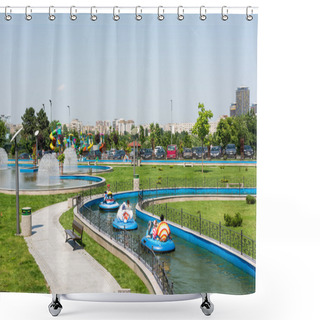 Personality  Children On Boat Ride Shower Curtains