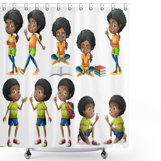 Personality  African-American Kids Shower Curtains