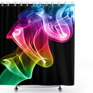 Personality  Multi-coloured Smoke. Background. Shower Curtains
