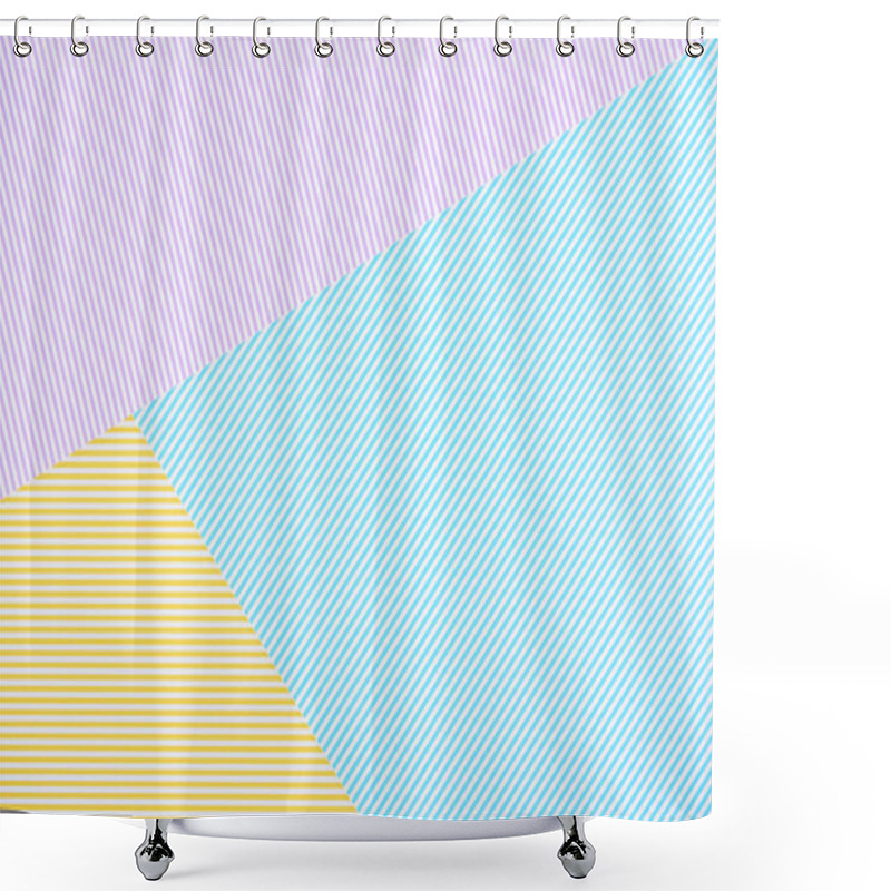 Personality  Pattern Of Bright Colorful Striped Backgrounds Shower Curtains
