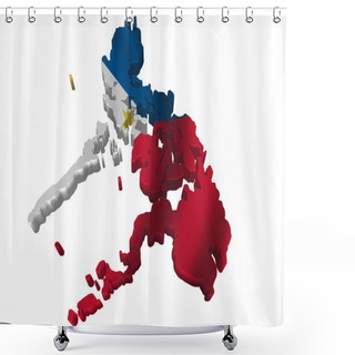 Personality  Flag And Map Of Philippines Shower Curtains