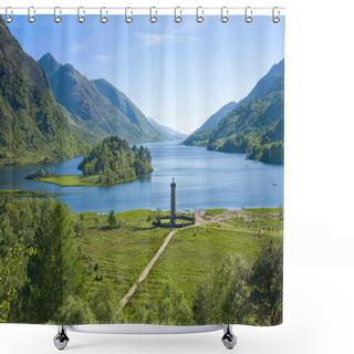 Personality  Memorial To The Jacobites, At Glenfinnan, Highlands, Scotland Shower Curtains