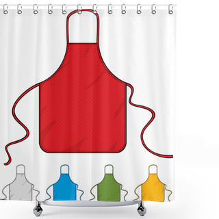 Personality  Kitchen Apron Shower Curtains