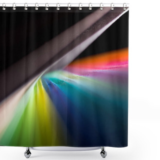 Personality  Dynamic Composition Of Colorful Papers Shower Curtains