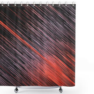 Personality  Digital Diagonal Red Lines Abstract Background. 3d Rendering Shower Curtains