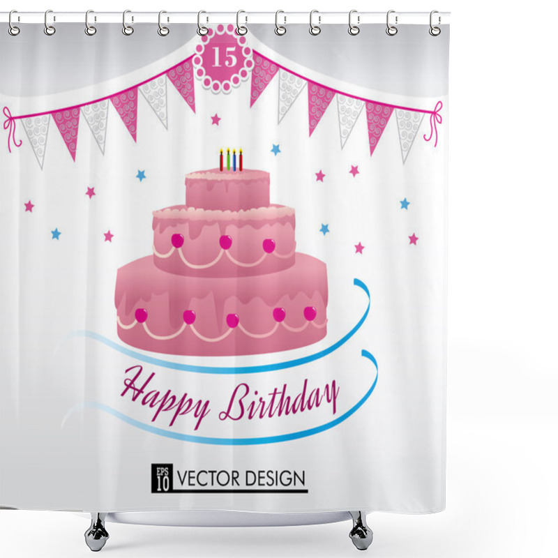 Personality  happy birthday shower curtains