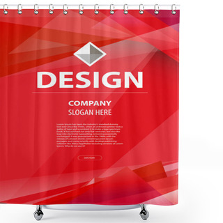 Personality  Abstract Background Geometric Modern Business Design Company Leaflet, Flyer, Cover Template. Abstract Diagonal Background Red Lines. Vector Illustration EPS 10 Shower Curtains