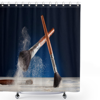 Personality  Creative Shoot Of Makeup Brushes Shower Curtains
