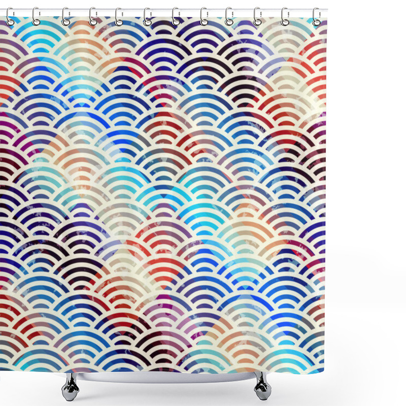 Personality  Abstract Arc Pattern Shower Curtains