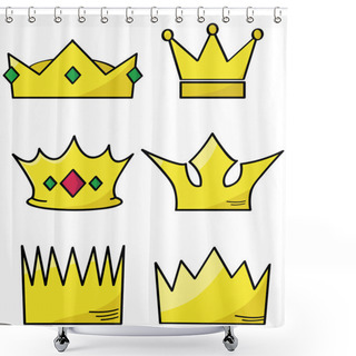 Personality  Cartoon Crowns Shower Curtains