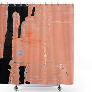 Personality  Orange Background With Oil Paint Brush Strokes  Shower Curtains