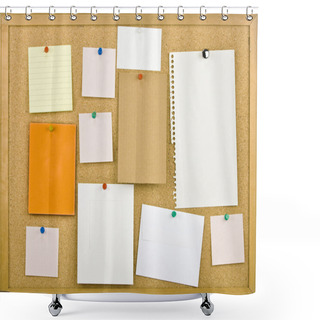 Personality  Cork Bulletin Board With Notes Shower Curtains