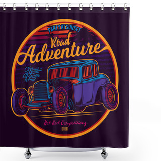 Personality   Hot_rod_07 Shower Curtains