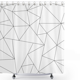 Personality  Monochrome Triangle Seamless Pattern Shower Curtains