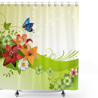 Personality  Springtime Background Shower Curtains