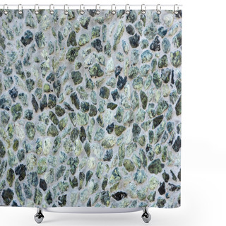 Personality  Decorative Grey Stone Wall Texture, Full Frame View  Shower Curtains