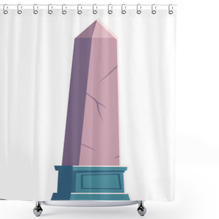 Personality  Obelisk, Cemetery Tombstone Memorial, Gravestone Shower Curtains