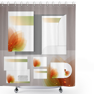Personality  Set Of Templates Corporate Identity Shower Curtains