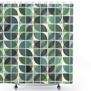 Personality  Abstract Mosaic Retro Seamless Pattern. Shower Curtains
