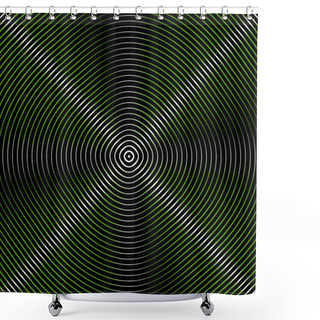 Personality  Intersecting Concentric Circles Shower Curtains
