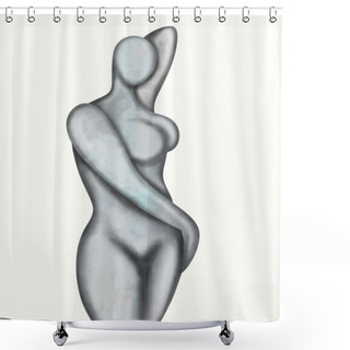 Personality  Abstract Woman's Body Shower Curtains