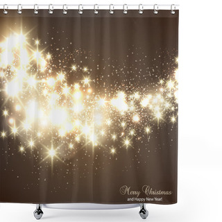 Personality  Elegant Christmas Background With Snowflakes And Place For Text. Shower Curtains