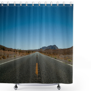 Personality  Desert Road Highway In Death Valley National Park Shower Curtains