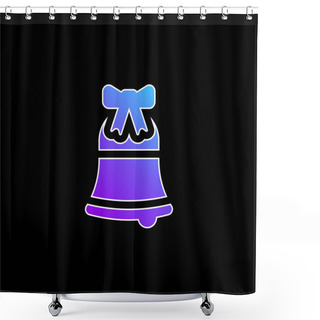 Personality  Bell Blue Gradient Vector Icon Shower Curtains
