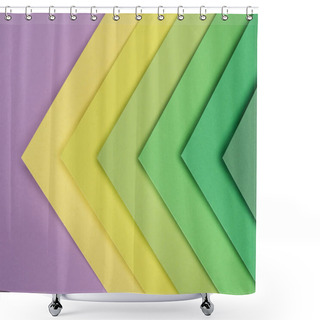 Personality  Green, Yellow And Purple Pastel Background Shower Curtains