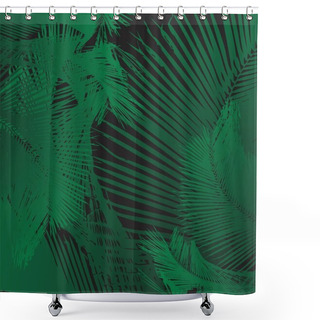 Personality  Palm Leaf Background Vector Art Shower Curtains