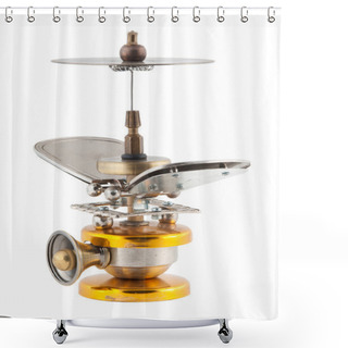 Personality  Steampunk Flying Machine Shower Curtains